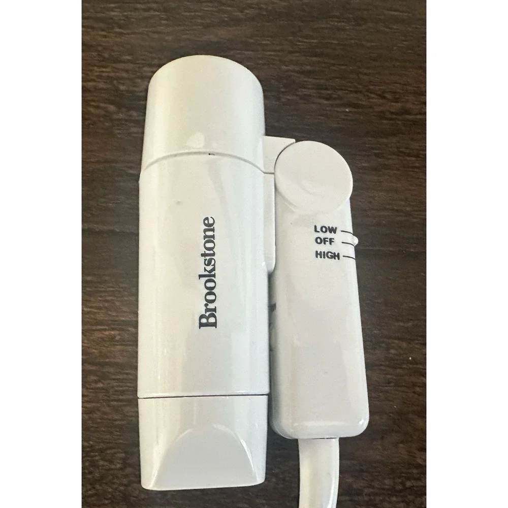 Vintage Brookstone LS-903 Folding  Travel Hair Dryer Dual Voltage 120V/240V Case